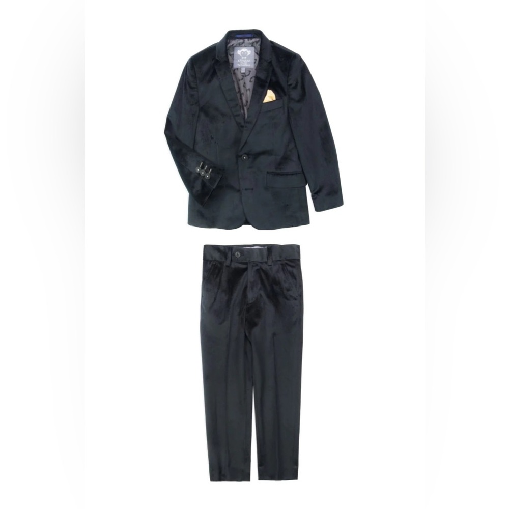 appaman black velvet suit boys size 4T